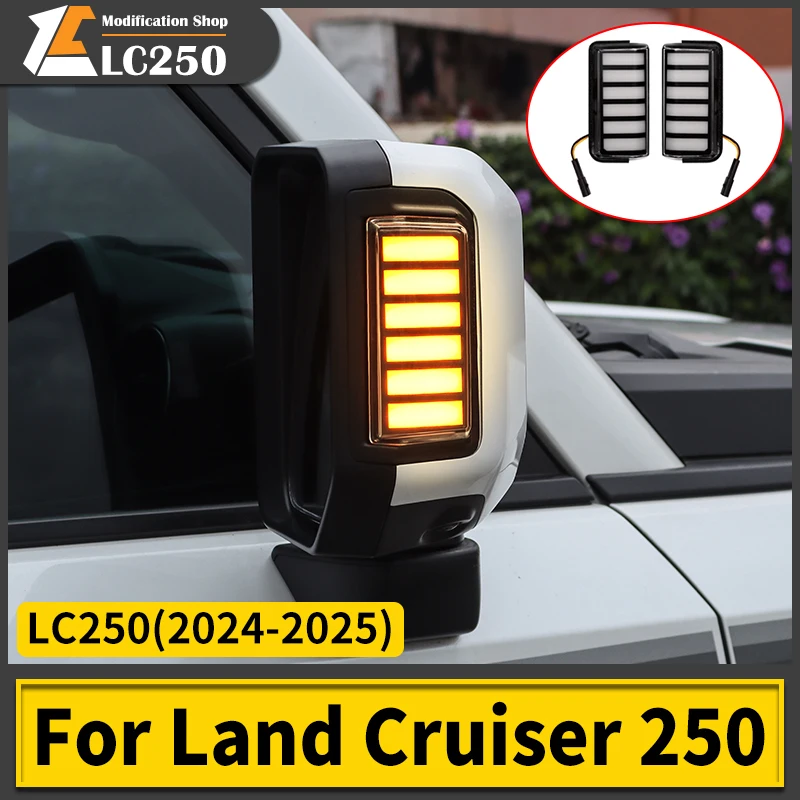 Для Land Cruiser Prado LC250 сигнальная мигалка бокового зеркала, обновленные аксессуары 1958 J250 боковой фонарь зеркала заднего вида 2024-2025
Для Land Cruiser Prado LC250 сигнальная мигалка бокового зеркала, обновленные аксессуары 1958 J250 боковой фонарь зеркала заднего вида 2024-2025