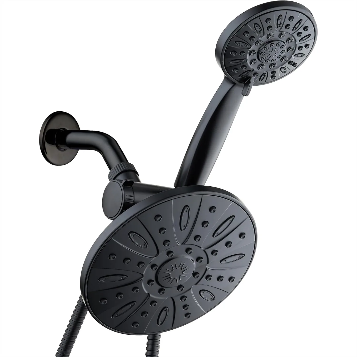 7" Premium High Pressure 3-Way Rainfall Combo Shower Head with Handheld, 6-Setting, Matte Black, Rub-Clean Jets
7" Premium High Pressure 3-Way Rainfall Combo Shower Head with Handheld, 6-Setting, Matte Black, Rub-Clean Jets
