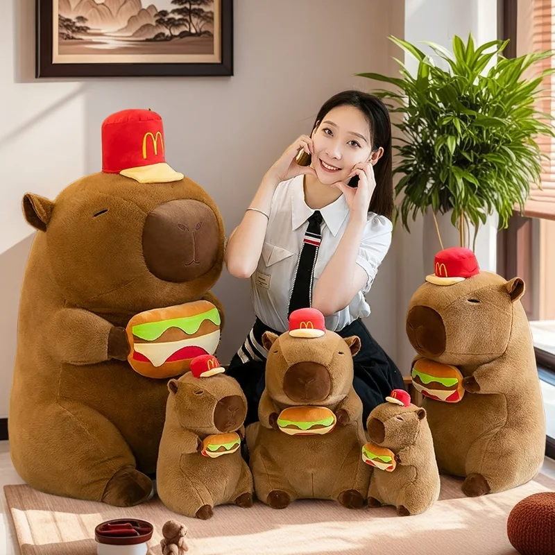 New Kawaii Capybara Burger Series Plush Toy Cute Hat Burger Dolphin Mouse Doll Soft Doll Pillow Cushion Children's Birthday Gift
New Kawaii Capybara Burger Series Plush Toy Cute Hat Burger Dolphin Mouse Doll Soft Doll Pillow Cushion Children's Birthday Gift