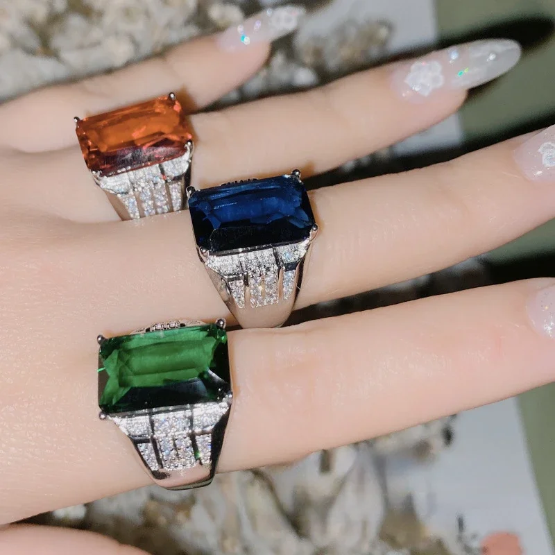 Кольцо MDLFES Moissan Diamond Style Сверхмощное сапфировое кольцо с 18-каратным европейским и американским цирконием, ювелирные украшения
Кольцо MDLFES Moissan Diamond Style Сверхмощное сапфировое кольцо с 18-каратным европейским и американским цирконием, ювелирные украшения