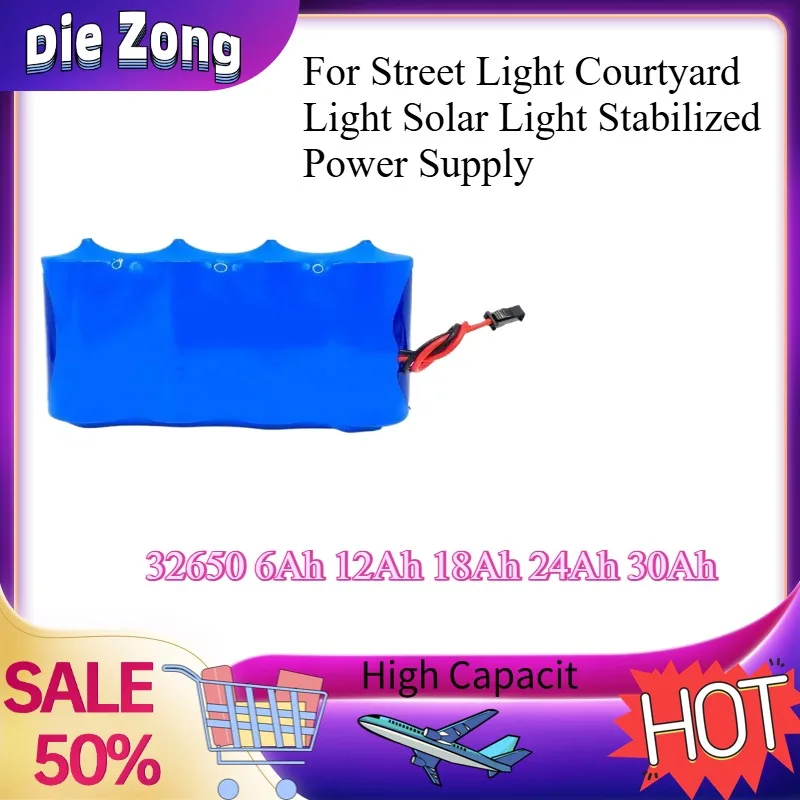 6Ah 12Ah 18Ah 24Ah 30Ah 32650 Rechargeable Lithium Battery for Street Light Courtyard Light Solar Light Stabilized Power Supply
6Ah 12Ah 18Ah 24Ah 30Ah 32650 Rechargeable Lithium Battery for Street Light Courtyard Light Solar Light Stabilized Power Supply