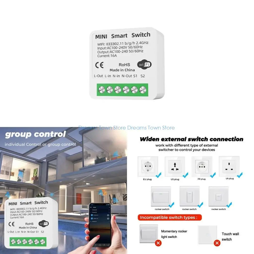HX6A 2 Way Control Switches Easy Installation WiFi Switches Breaker
HX6A 2 Way Control Switches Easy Installation WiFi Switches Breaker