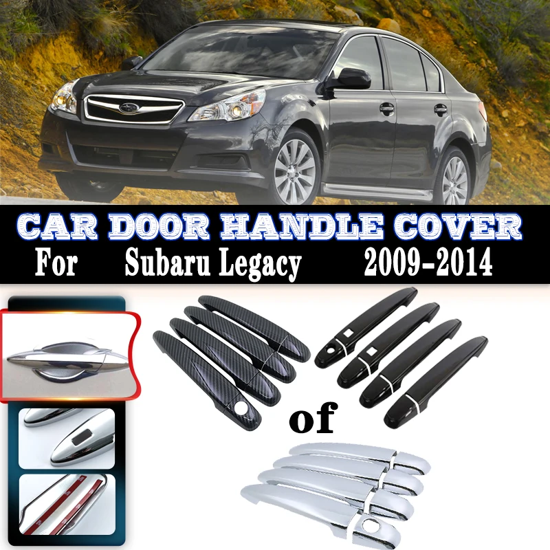 

For Subaru Legacy B4 Touring Wagon BM BR 2009~2014 2012 Car Door Handles Cover Exterior Scratch Protective Decor Car Accessories