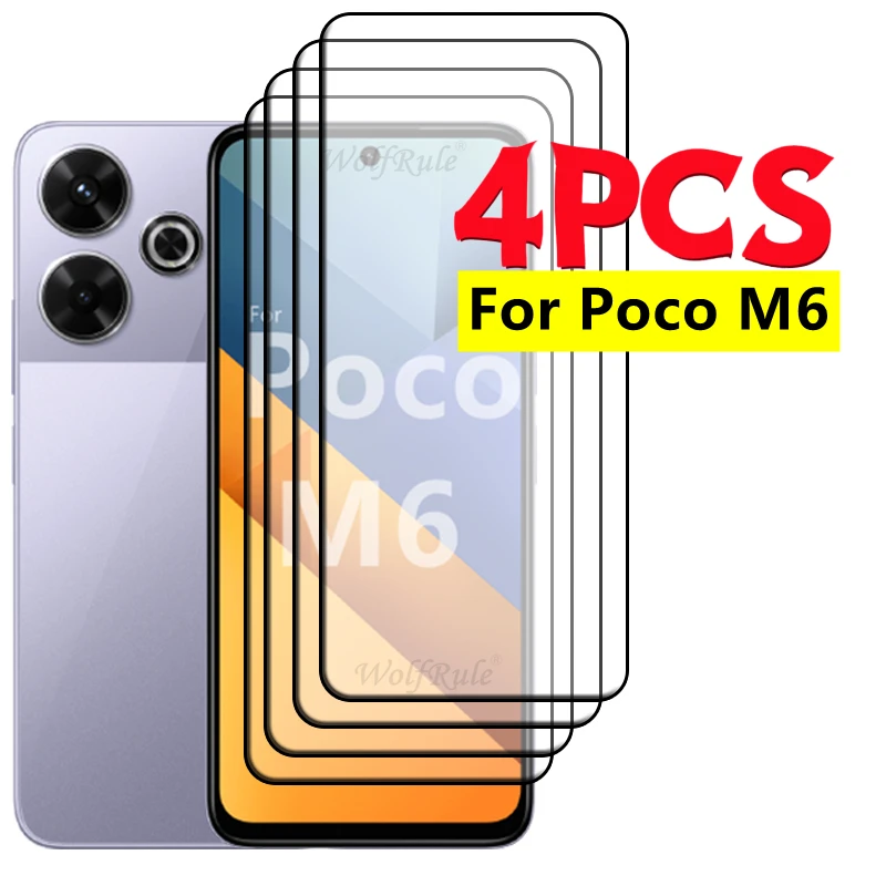4pcs For Poco M6 Glass Xiaomi Poco M6 PocoM6 M 6 Tempered Glass Full Cover Glue Protective Film 9H HD Screen Protector Poco M6
4pcs For Poco M6 Glass Xiaomi Poco M6 PocoM6 M 6 Tempered Glass Full Cover Glue Protective Film 9H HD Screen Protector Poco M6