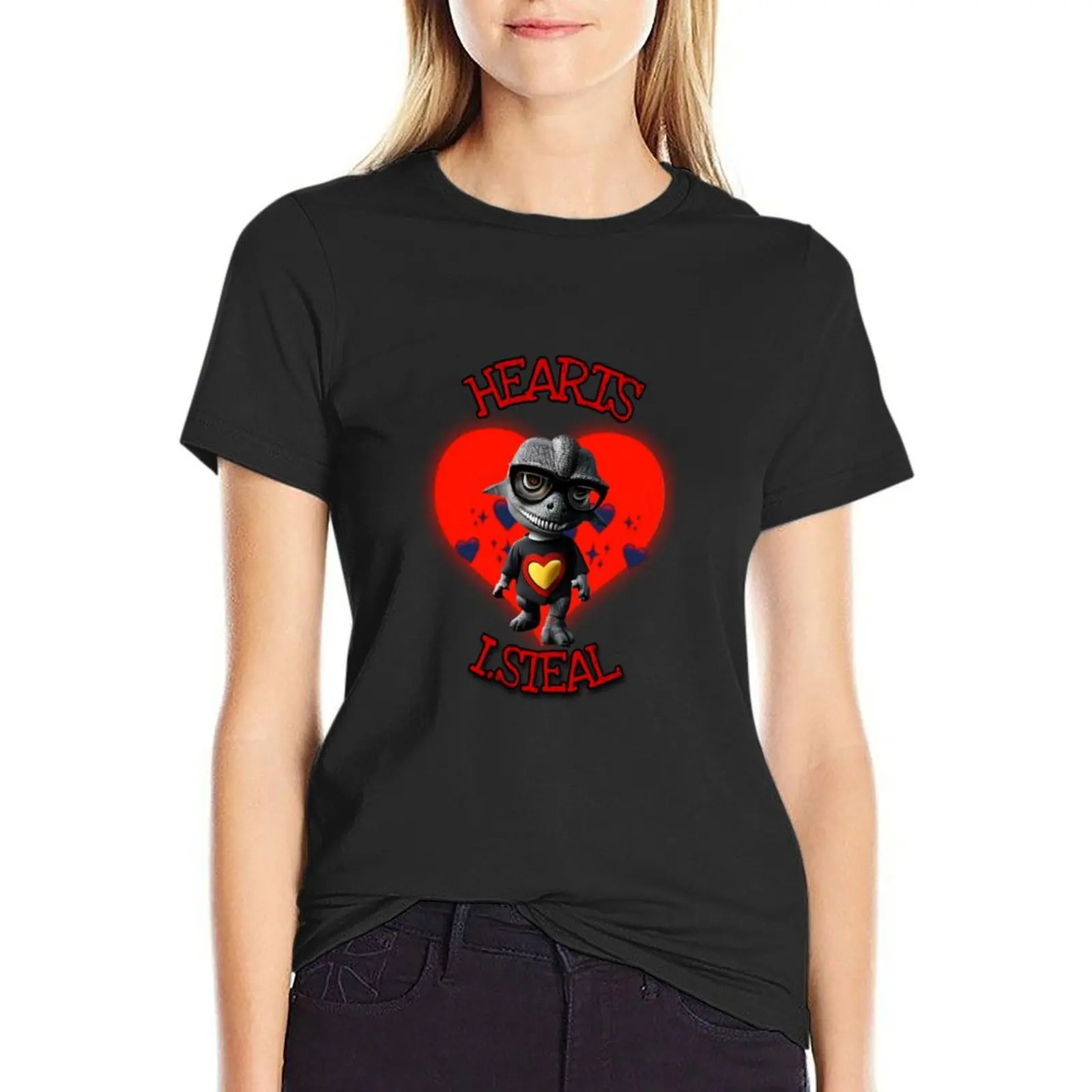 i steal hearts valentines day cute dinosaur T-Shirt plus size tops funnys fashion woman blouse 2024
i steal hearts valentines day cute dinosaur T-Shirt plus size tops funnys fashion woman blouse 2024