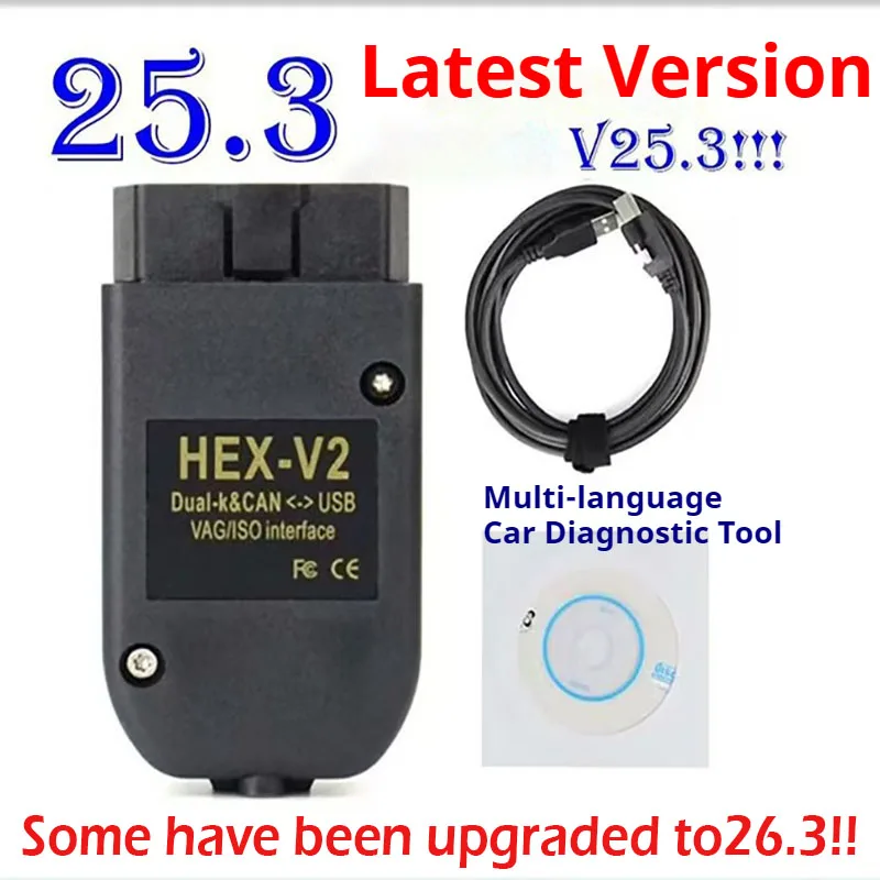 2026 VAGCOM Interface VCDSCAN HEX V2 Update 25.3 FOR VW For AUDI Sk-oda S-eat Multi-Language Car Diagnostics Tools VAG Scanner
2026 VAGCOM Interface VCDSCAN HEX V2 Update 25.3 FOR VW For AUDI Sk-oda S-eat Multi-Language Car Diagnostics Tools VAG Scanner