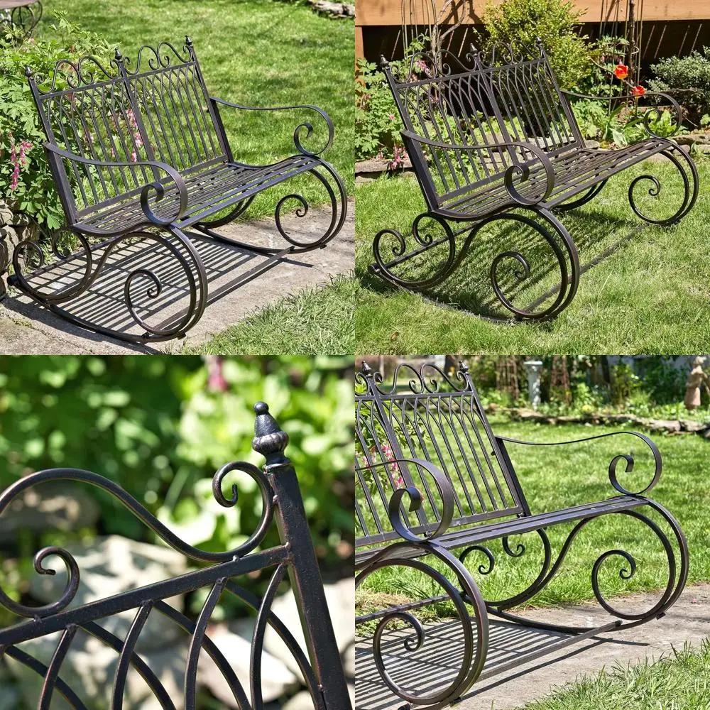 Outdoor Metal Rocking Bench (Bench, Bronze)
Outdoor Metal Rocking Bench (Bench, Bronze)