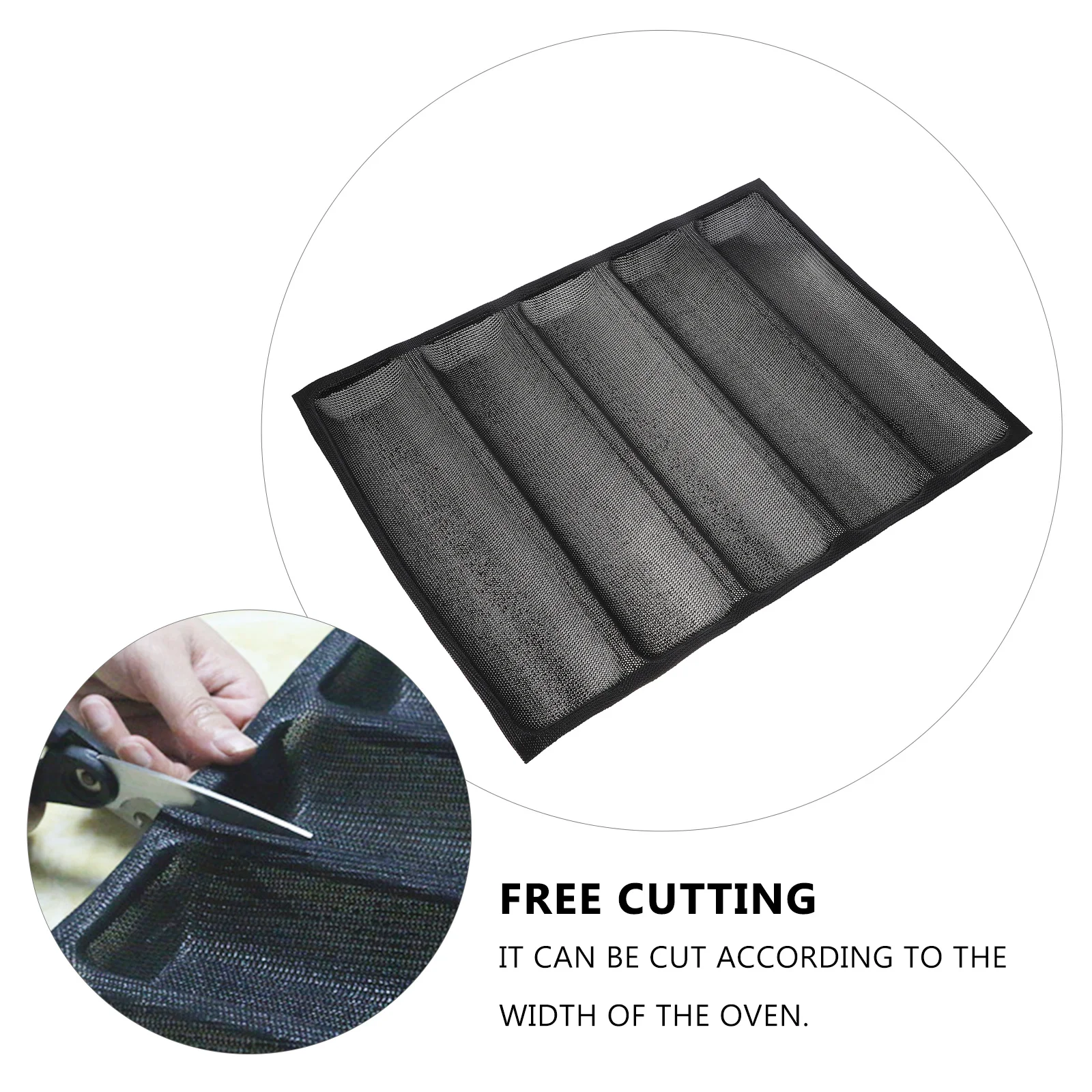 Silicone Bread Mold Black Non-Stick Breathable Mesh Baking Pan For Diy Baguette Making Baking Supplies
Silicone Bread Mold Black Non-Stick Breathable Mesh Baking Pan For Diy Baguette Making Baking Supplies