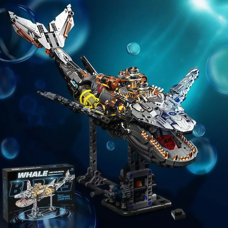 MOC Mechanical Whale Building Blocks, Steampunk Marine Animal Bricks Set, Exposed Gear Structure, Collectible Model for Adults,
MOC Mechanical Whale Building Blocks, Steampunk Marine Animal Bricks Set, Exposed Gear Structure, Collectible Model for Adults,