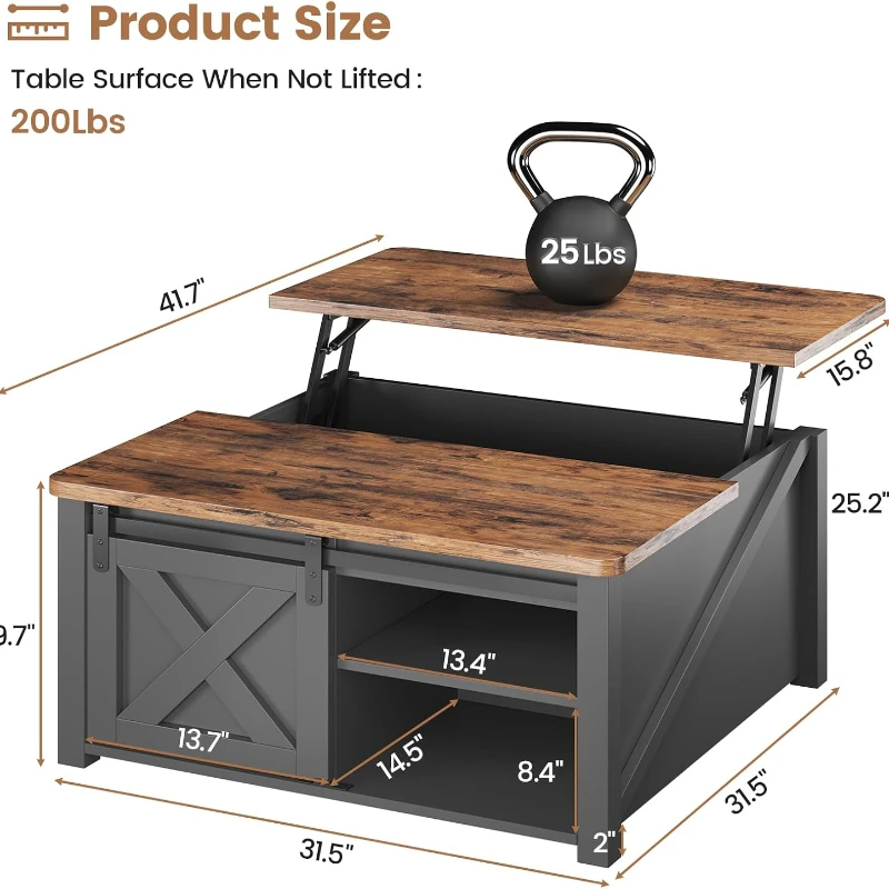 31.5" Lift Top Coffee Table , Square Coffee Table for Living Room, Farmhouse Coffee Table with Large Hidden Storage Compartment
31.5" Lift Top Coffee Table , Square Coffee Table for Living Room, Farmhouse Coffee Table with Large Hidden Storage Compartment