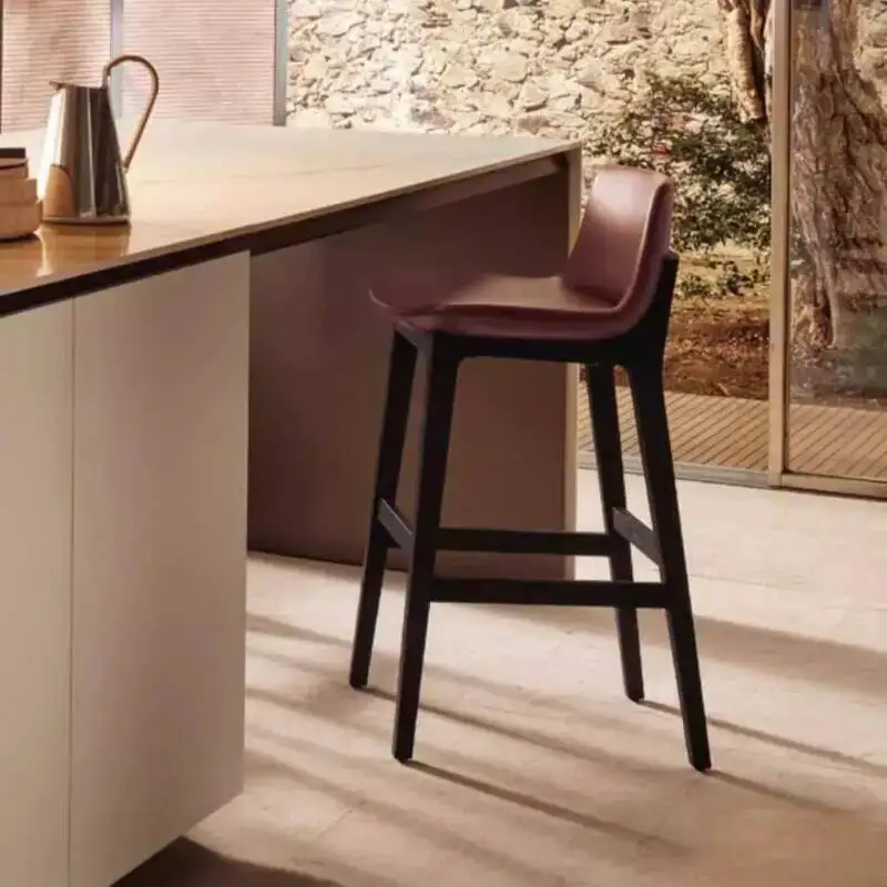 Creative Luxury Leather Light Light Luxury Light Luxury Italian Relax Minimalist Bar Stools Ergonomic Sillas De Bar Furniture
Creative Luxury Leather Light Light Luxury Light Luxury Italian Relax Minimalist Bar Stools Ergonomic Sillas De Bar Furniture