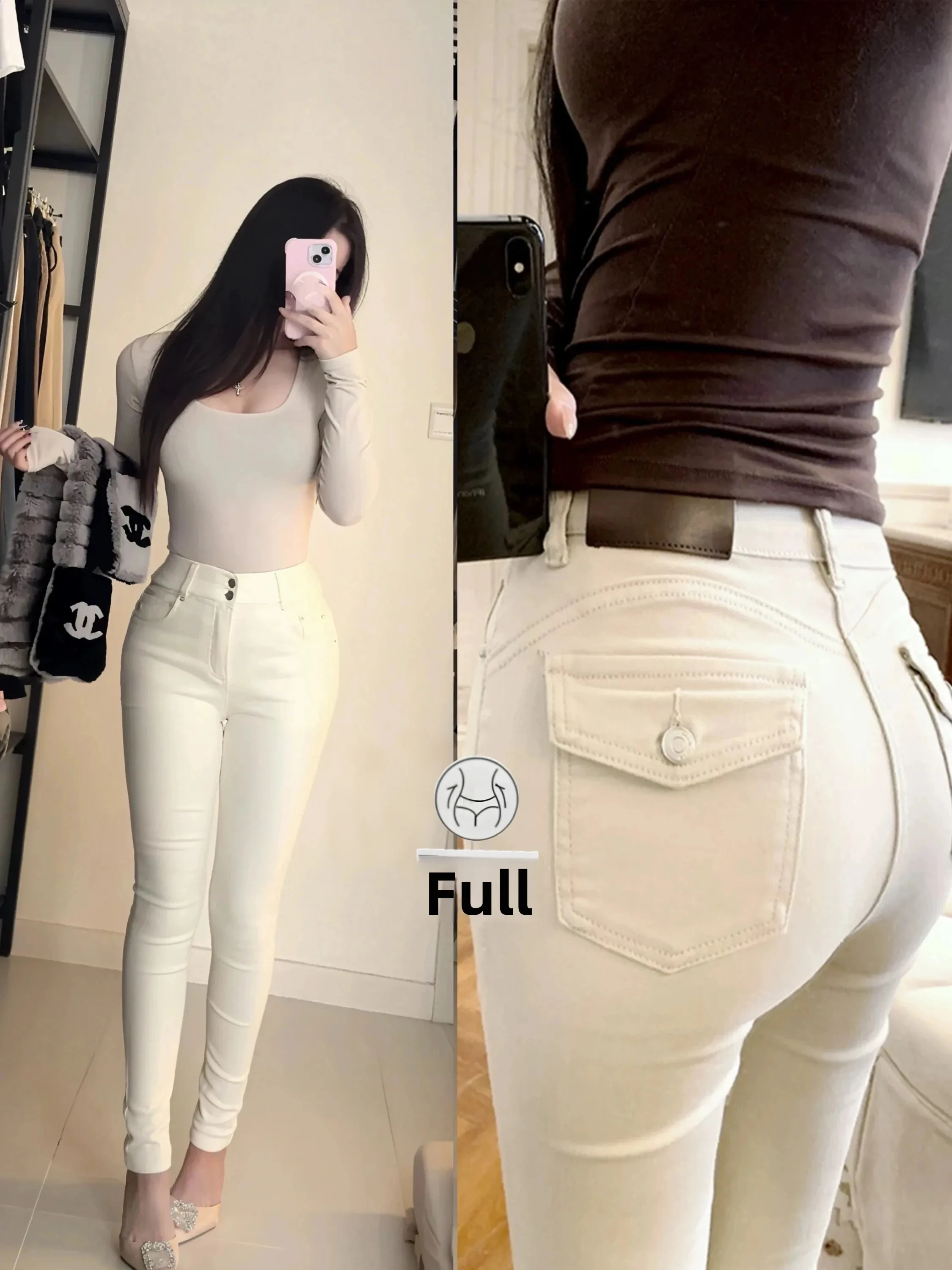Elegant High Waist Slim Fit Denim Jeans Women's Tightening Butt Lifting Straight Leg Nine Points Pants Autumn Season Ladies
Elegant High Waist Slim Fit Denim Jeans Women's Tightening Butt Lifting Straight Leg Nine Points Pants Autumn Season Ladies