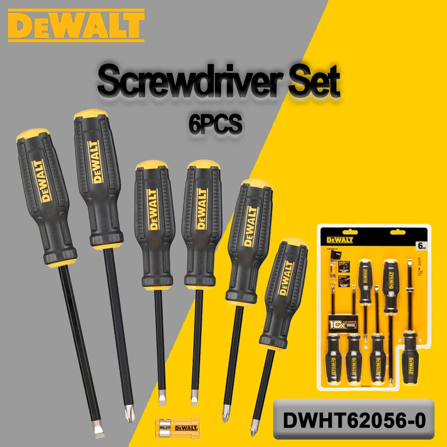 DEWALT 6PCS Screwdriver Set Magnetic Screw Lock System Phillips Slotted Screwdrivers DWHT62056-0
DEWALT 6PCS Screwdriver Set Magnetic Screw Lock System Phillips Slotted Screwdrivers DWHT62056-0
