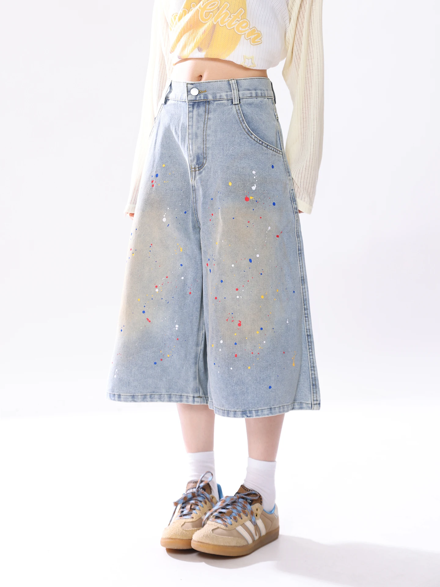 Retro American High Waist Distressed Denim Jeans Women's Spring Summer Versatile Loose Wide Leg Workwear Cotton Pants
Retro American High Waist Distressed Denim Jeans Women's Spring Summer Versatile Loose Wide Leg Workwear Cotton Pants