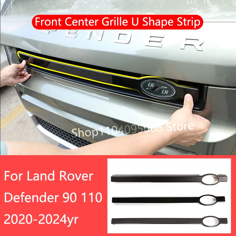 For Land Rover Defender 90 110 2020-2024 ABS Carbon Fiber Front Center Grille U Shape Decorative Strip Car Accessories
For Land Rover Defender 90 110 2020-2024 ABS Carbon Fiber Front Center Grille U Shape Decorative Strip Car Accessories