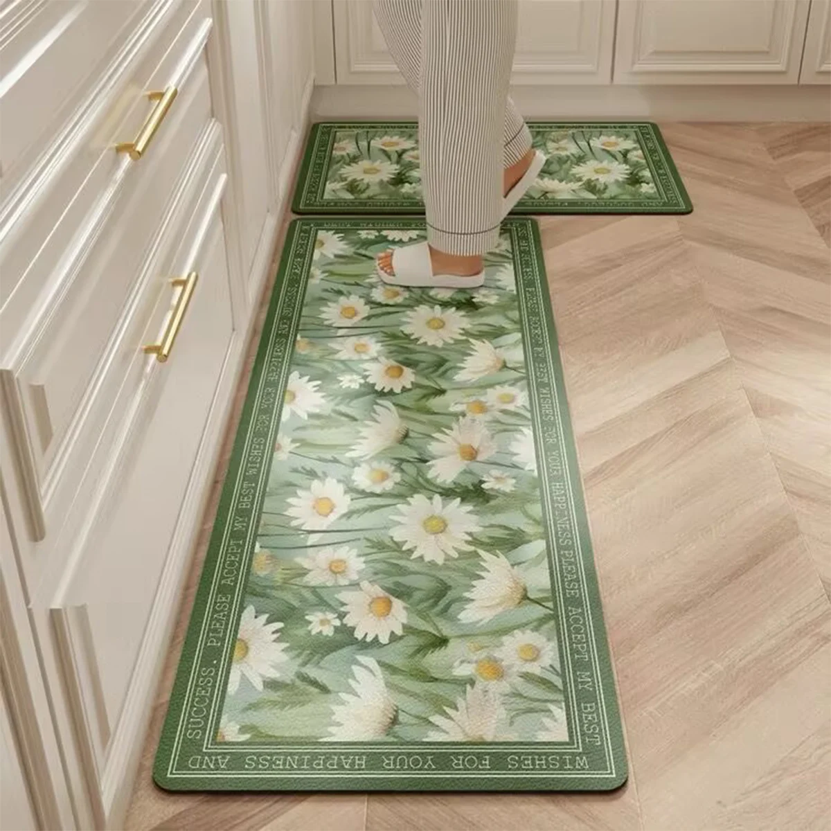 PVC Kitchen Carpet Waterproof Leather Floor Mat Non-slip Foot Mats Oil-proof Long Rug Spring Plant Flower Home Decoration Rugs
PVC Kitchen Carpet Waterproof Leather Floor Mat Non-slip Foot Mats Oil-proof Long Rug Spring Plant Flower Home Decoration Rugs