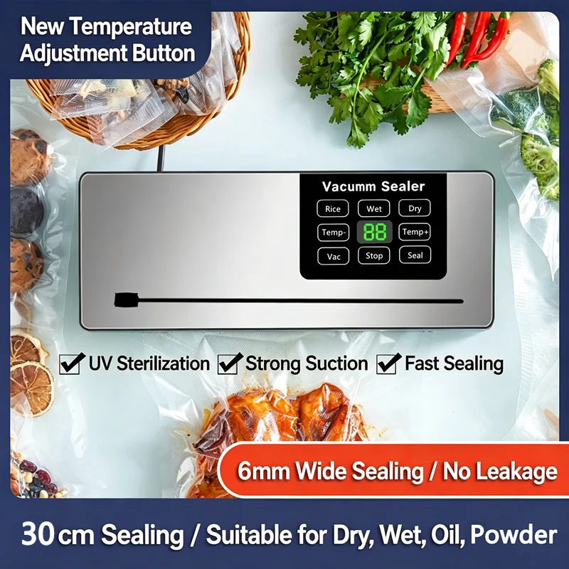Vacuum sealing machine automatic food all-in-one sealing machine dry and wet food packaging kitchen food storage
Vacuum sealing machine automatic food all-in-one sealing machine dry and wet food packaging kitchen food storage