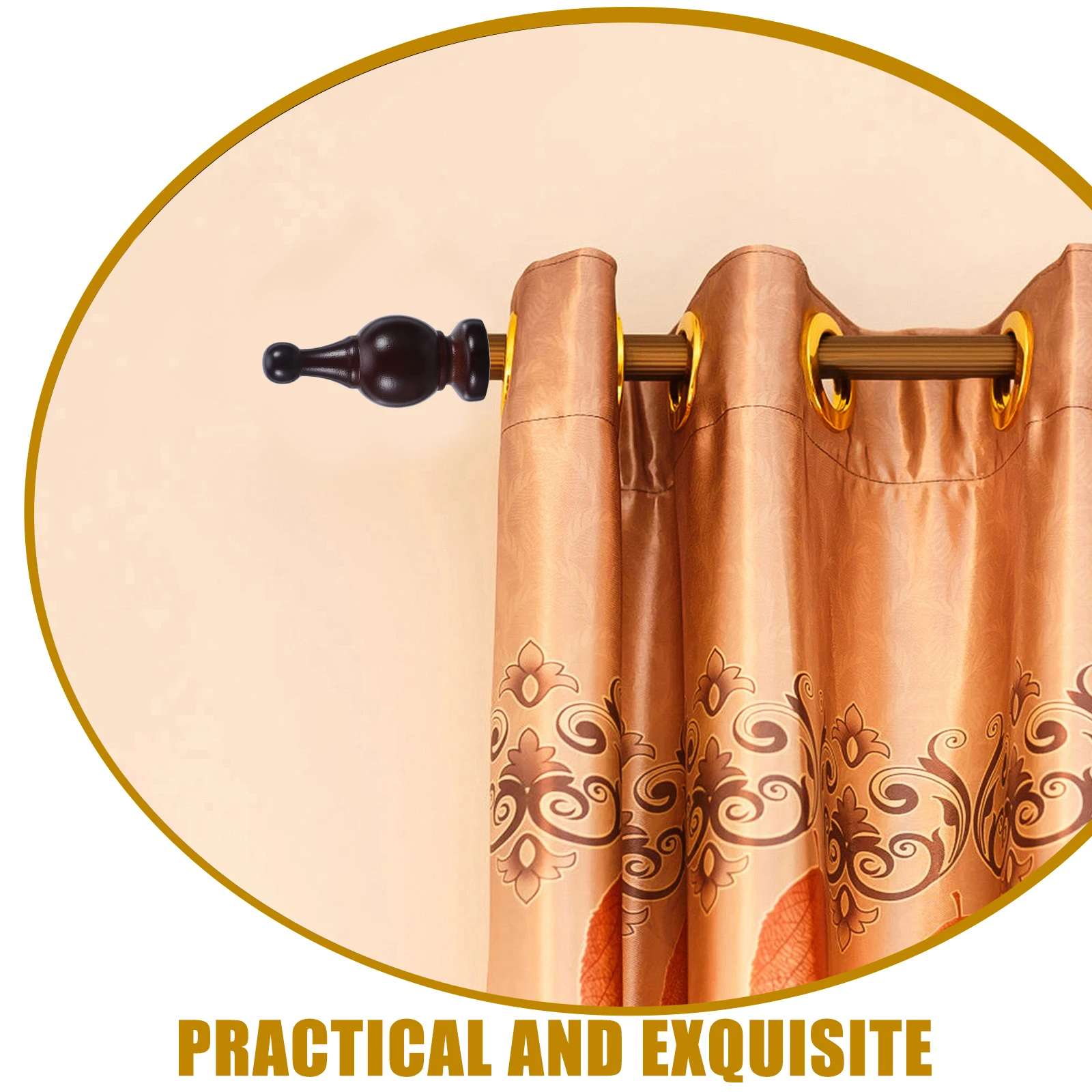 4Pcs Roman Rod Decorative Wood Finials Fit 28Mm Curtain Rods Vintage Crown Style End Caps for Living Room Bedroom
4Pcs Roman Rod Decorative Wood Finials Fit 28Mm Curtain Rods Vintage Crown Style End Caps for Living Room Bedroom