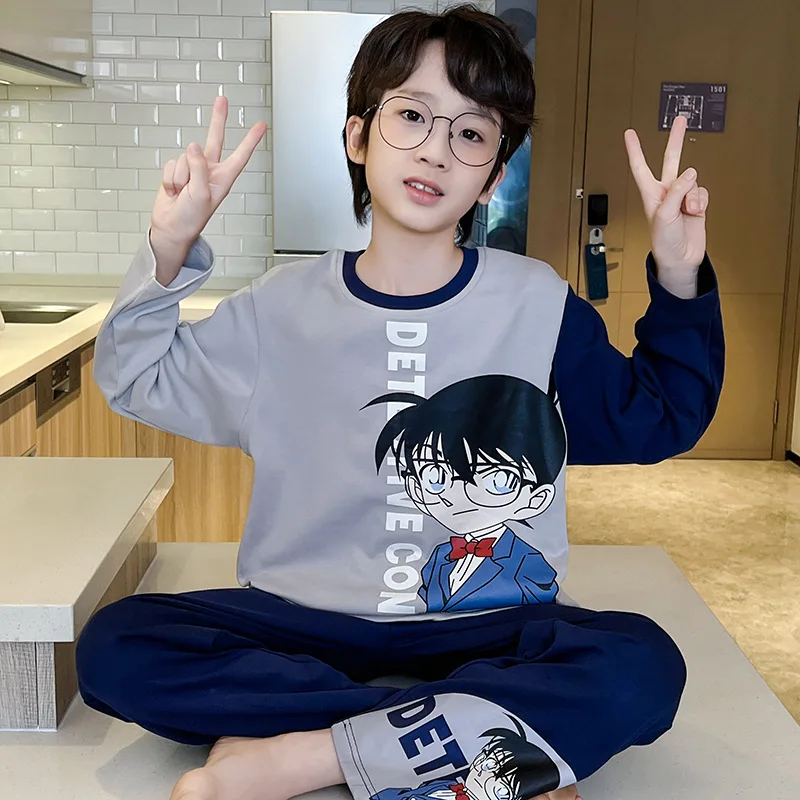 Kawaii Detective Conan Anime Kids Pajama Set Long Sleeve Sleepwear, Soft Breathable Loungewear Cartoon Gift for Boys Girls New
Kawaii Detective Conan Anime Kids Pajama Set Long Sleeve Sleepwear, Soft Breathable Loungewear Cartoon Gift for Boys Girls New
