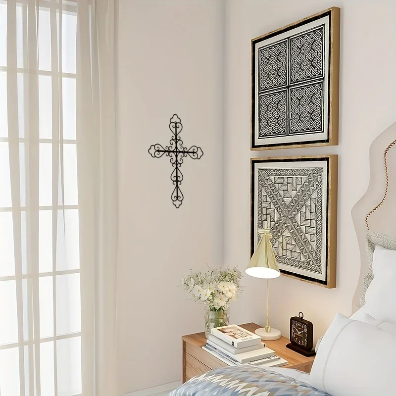 1pc Metal Cross Home Decoration Wall-mounted Metal Art Decor Home Decoration Metal Wall Hanging Decor Livingroom Bedroom
1pc Metal Cross Home Decoration Wall-mounted Metal Art Decor Home Decoration Metal Wall Hanging Decor Livingroom Bedroom