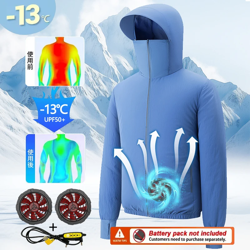 Summer hooded clothing with fan for cooling, work clothes for refrigeration, outdoor men's and women's heat protection and sun p
Summer hooded clothing with fan for cooling, work clothes for refrigeration, outdoor men's and women's heat protection and sun p
