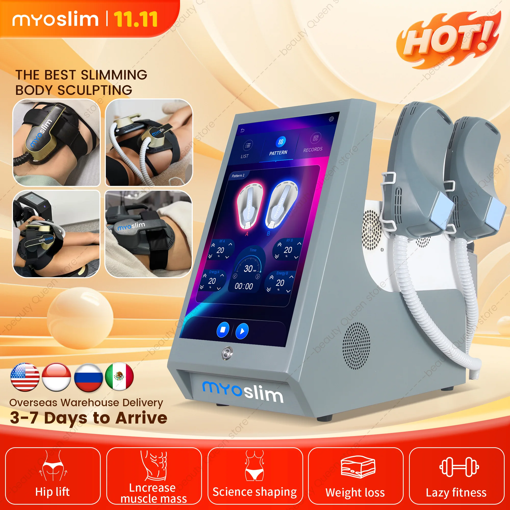 Emszero Sculpting Body RF Fat Reduction Sculpt Therapy Machine Электромагнитная стимуляция мышц SPA Оборудование для похудения Бесплатная доставка США
Emszero Sculpting Body RF Fat Reduction Sculpt Therapy Machine Электромагнитная стимуляция мышц SPA Оборудование для похудения Бесплатная доставка США