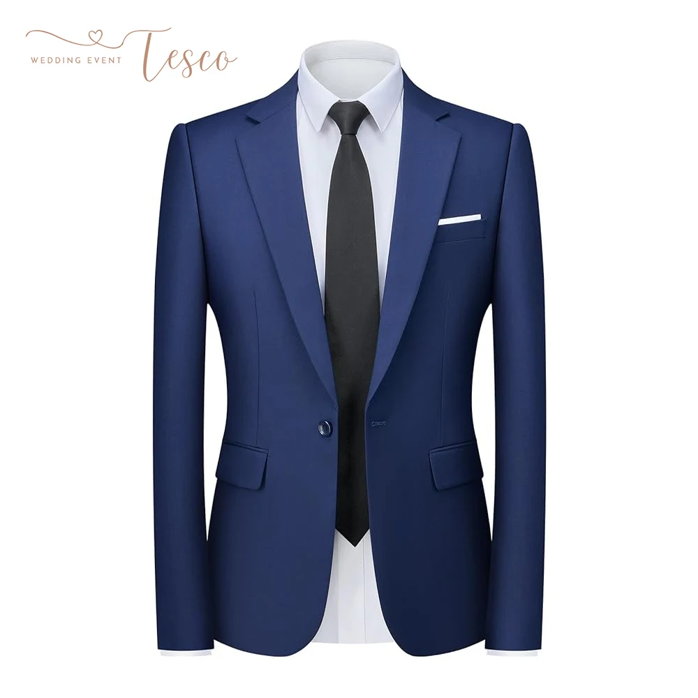 Мужской пиджак Tesco по индивидуальному заказу, приталенный свадебный пиджак с остроконечными лацканами на одной пуговице, смокинг 
Мужской пиджак Tesco по индивидуальному заказу, приталенный свадебный пиджак с остроконечными лацканами на одной пуговице, смокинг