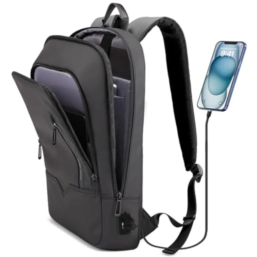Backpack for Men Business Slim Backpack with USB Charger Computer Lightweight Anti-theft Travel Backpacks Water Resistant Lapto
Backpack for Men Business Slim Backpack with USB Charger Computer Lightweight Anti-theft Travel Backpacks Water Resistant Lapto