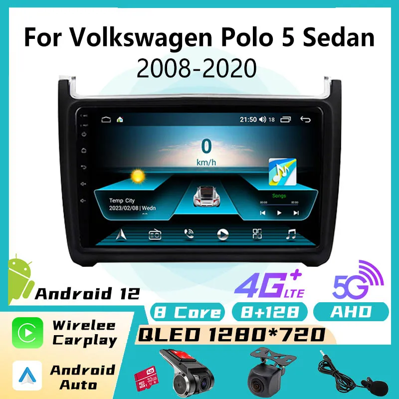 2 Din Carplay Stereo for VW Volkswagen Polo 5 Sedan 2008-2020 Car Radio Android Multimedia Player Autoradio GPS Navigation Auto
2 Din Carplay Stereo for VW Volkswagen Polo 5 Sedan 2008-2020 Car Radio Android Multimedia Player Autoradio GPS Navigation Auto