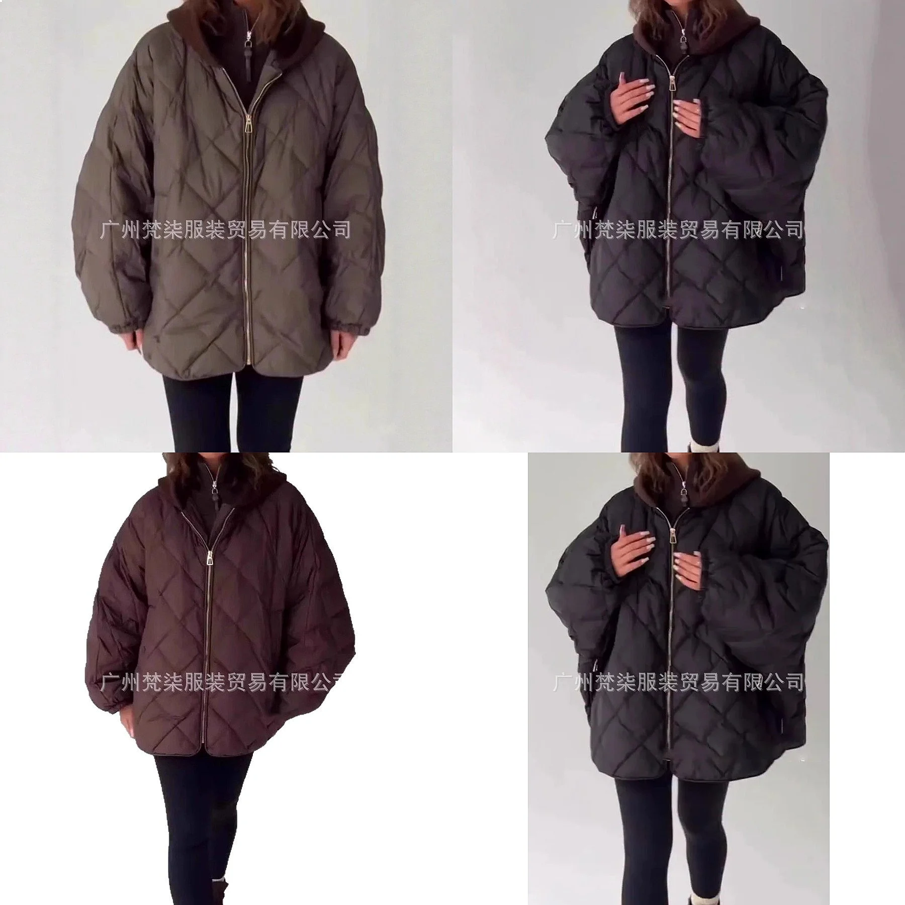Women's Hooded Batwing Sleeve Zipper Thick Plaid Cotton Coat Jacket Winter Spring Casual Outerwear
Women's Hooded Batwing Sleeve Zipper Thick Plaid Cotton Coat Jacket Winter Spring Casual Outerwear