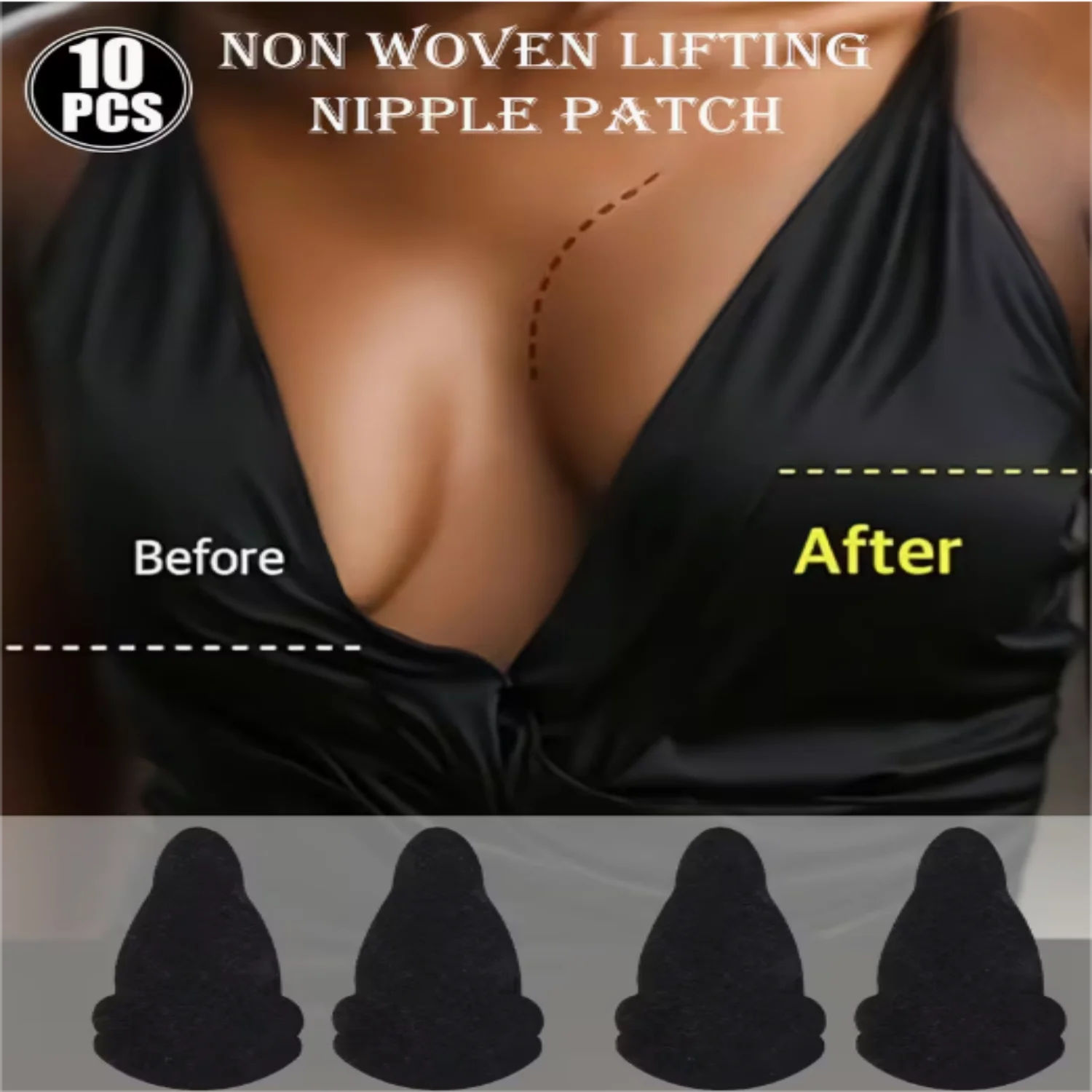 10-Pack Invisible Breast Lift Pads, Skin-Friendly Breathable Adhesive Stickers for Firm Bust Lifting & Support
10-Pack Invisible Breast Lift Pads, Skin-Friendly Breathable Adhesive Stickers for Firm Bust Lifting & Support