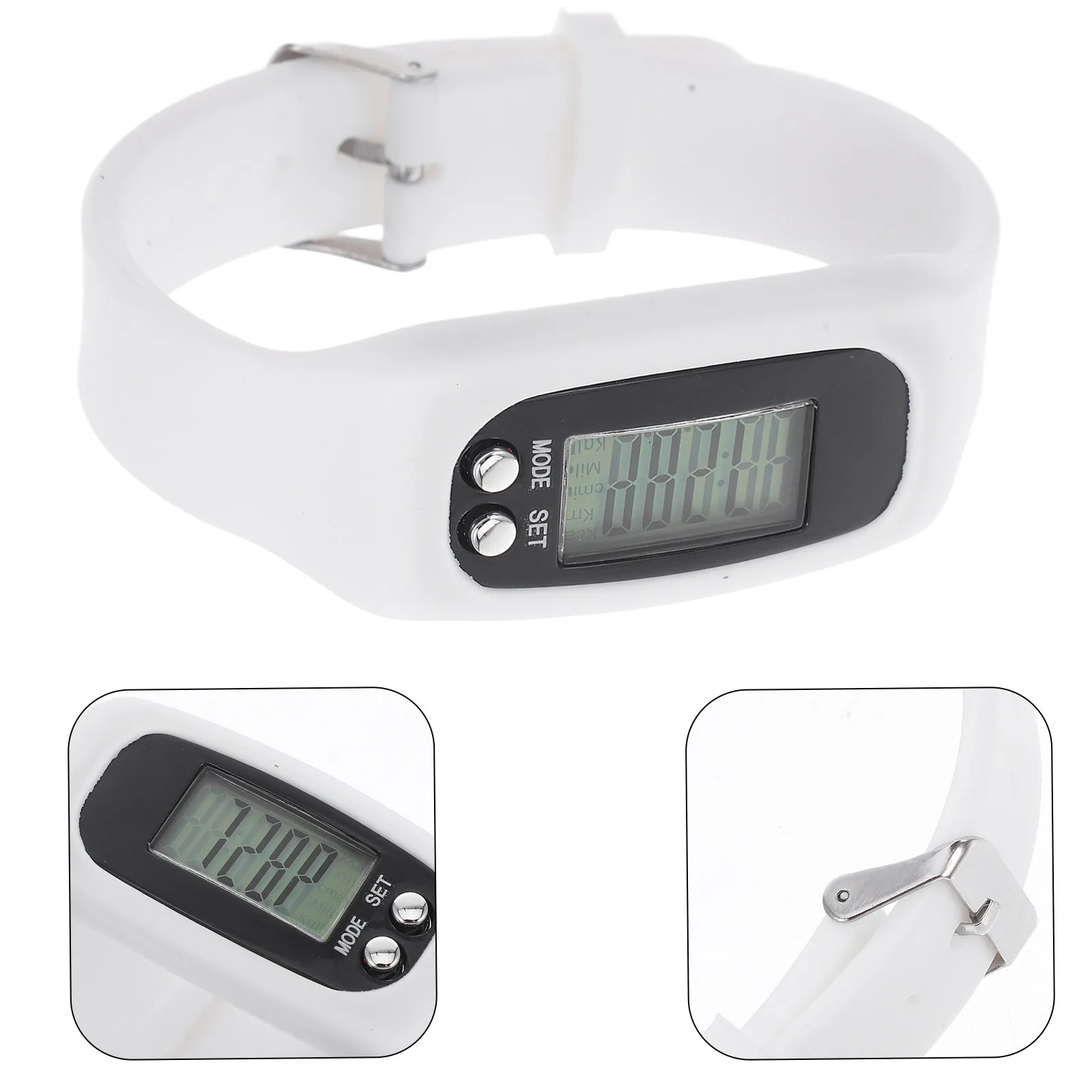 1Pcs Smart Pedometer Sports Watch White Silicone Band Running Walking Step Counter Wristband for Hiking Camping Fitness
1Pcs Smart Pedometer Sports Watch White Silicone Band Running Walking Step Counter Wristband for Hiking Camping Fitness