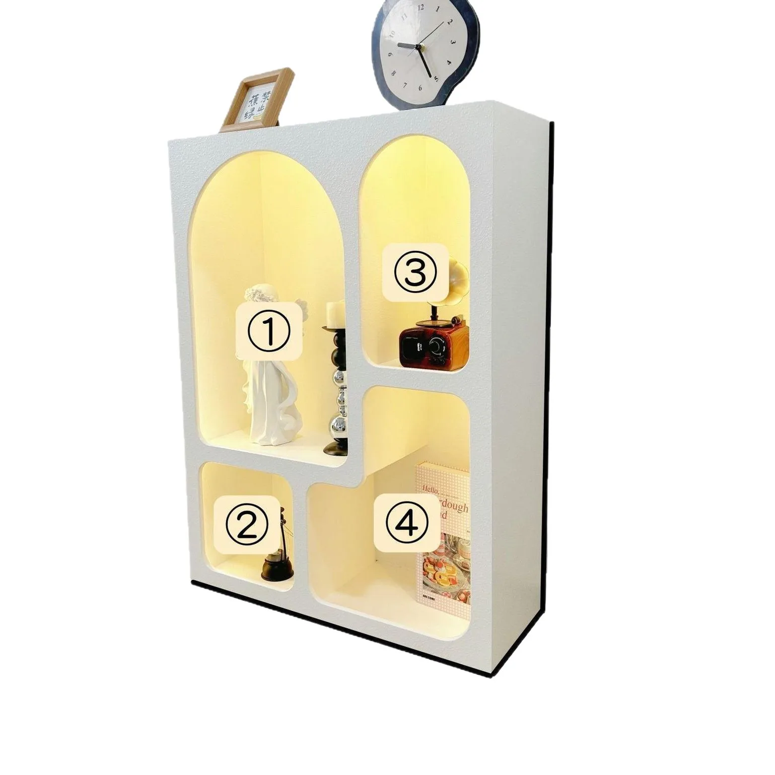 Modern Simple Display Cabinet Living Room Shelf Decorative Cabinet Floor-to-ceiling Bookcase Locker Cream Wind Cave Cabinet
Modern Simple Display Cabinet Living Room Shelf Decorative Cabinet Floor-to-ceiling Bookcase Locker Cream Wind Cave Cabinet