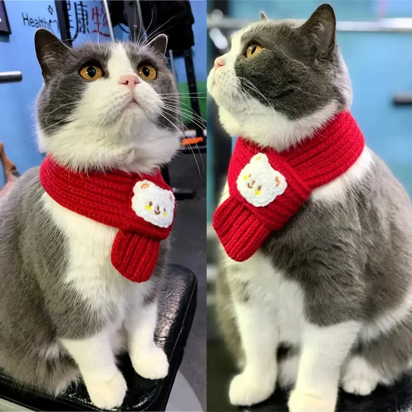 Cartoon Bear Print Cat Dog Scarf Warm Prevent Detachment Pet Neck Scarf for Small Dogs Puppy Kitten New Year's Christmas Gifts
Cartoon Bear Print Cat Dog Scarf Warm Prevent Detachment Pet Neck Scarf for Small Dogs Puppy Kitten New Year's Christmas Gifts