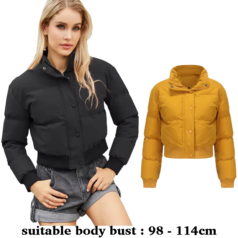 high quality short cotton padding jacket coat for women long sleeve big size slim new 2025 winter clothing black red khaki
high quality short cotton padding jacket coat for women long sleeve big size slim new 2025 winter clothing black red khaki