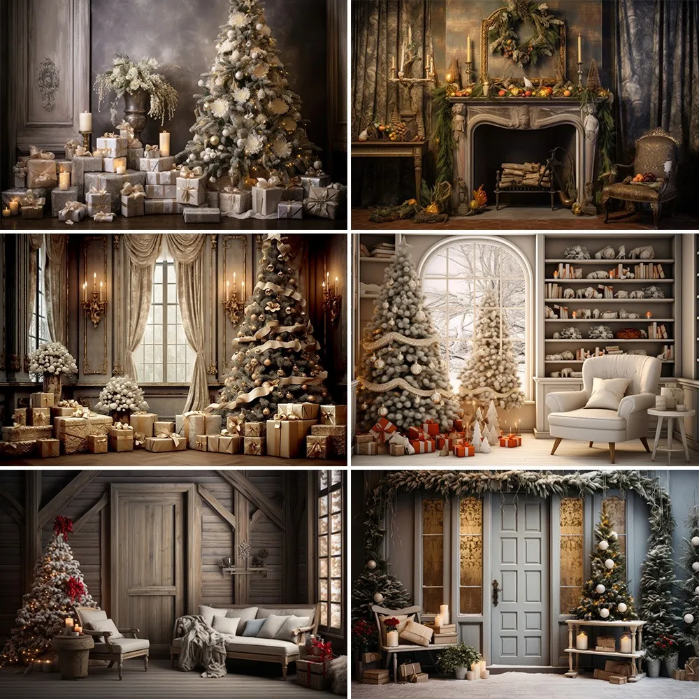 Christmas Background for Photography Fireplace Gift Xmas Tree Wooden Door Window Child Family Portrait Backdrop Photo Studio
Christmas Background for Photography Fireplace Gift Xmas Tree Wooden Door Window Child Family Portrait Backdrop Photo Studio