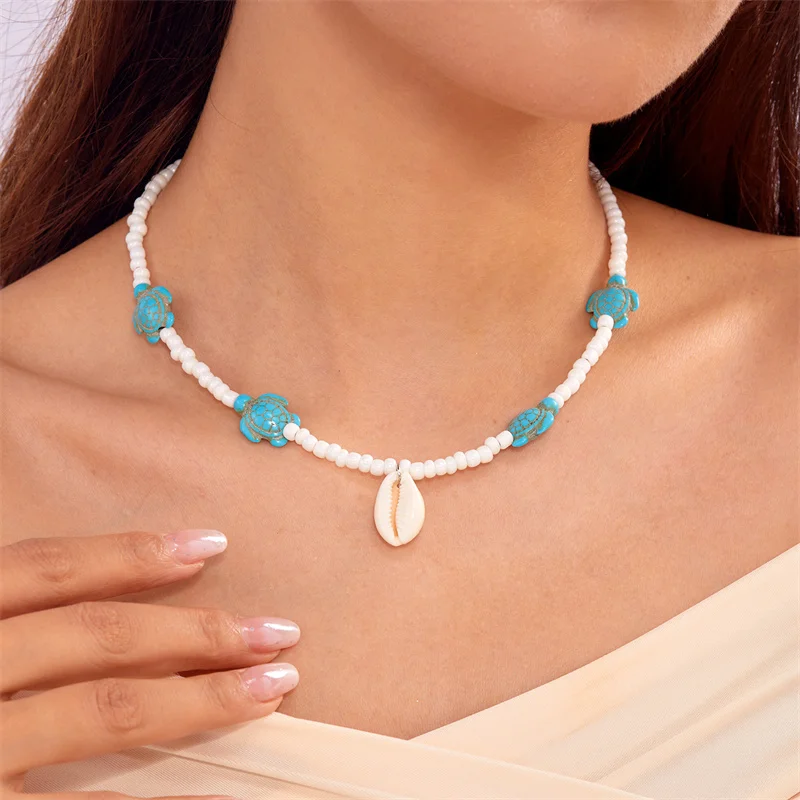 Vacation Beach Wind Starfish Sea Turtle Choker Necklace for Women Bohemian Handmade Rice Beads Chain Neck Jewelry Accessories
Vacation Beach Wind Starfish Sea Turtle Choker Necklace for Women Bohemian Handmade Rice Beads Chain Neck Jewelry Accessories