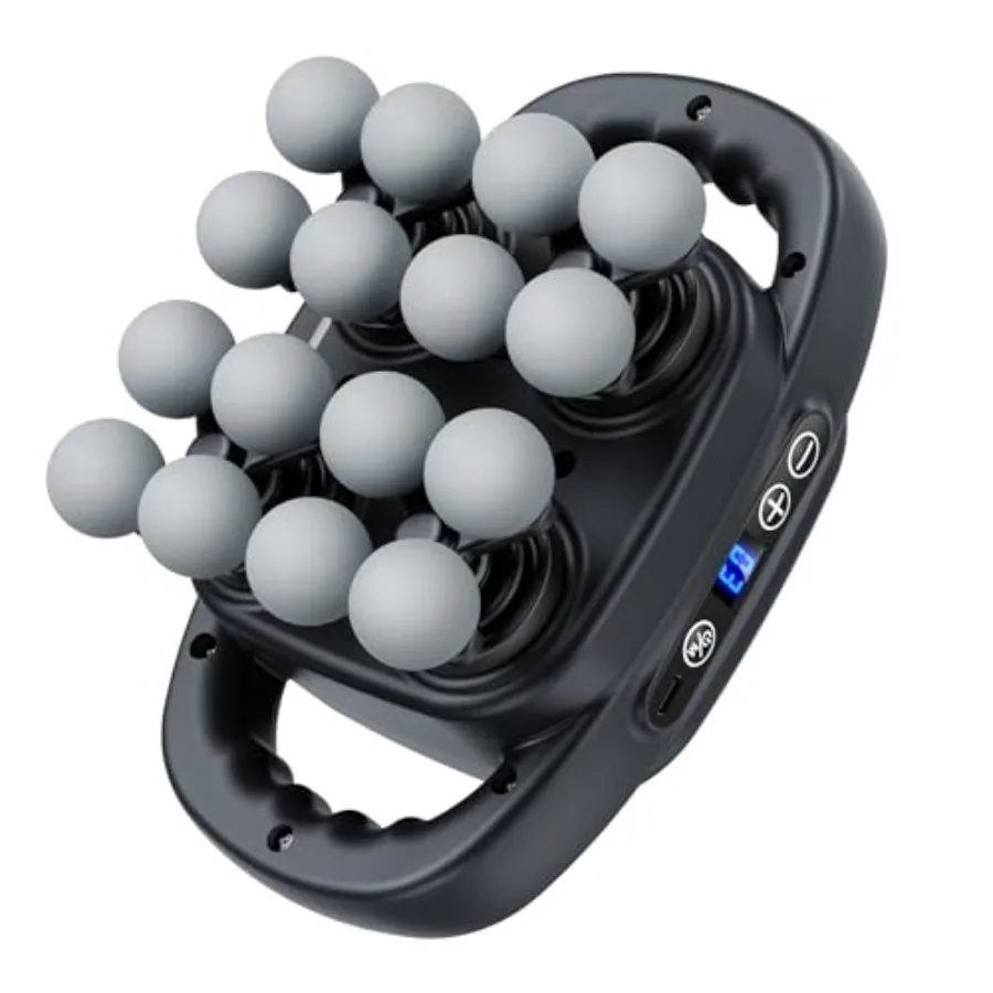 Athletes' deep tissue back massager: aluminum alloy black silent operation with 3 modes 30 intensities for pain relief
Athletes' deep tissue back massager: aluminum alloy black silent operation with 3 modes 30 intensities for pain relief