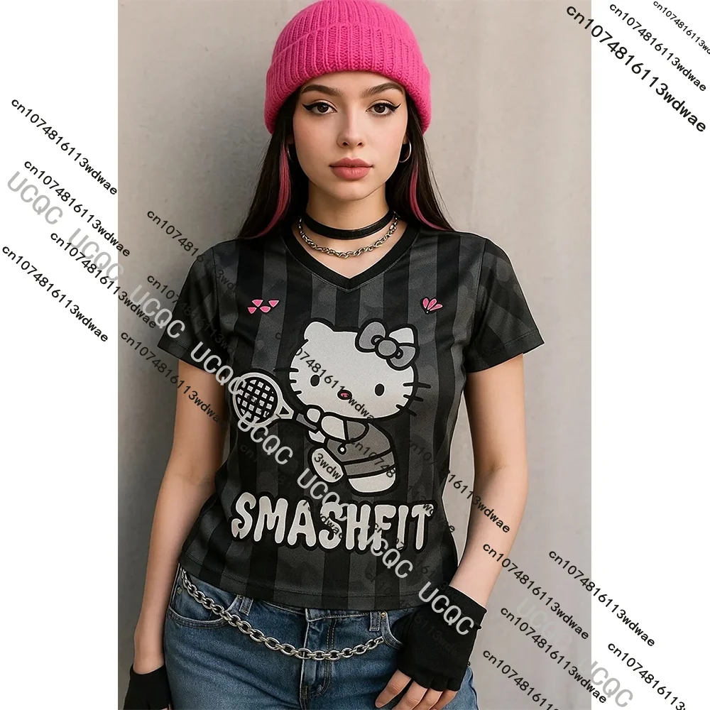 Latest 2025 Hello Kitty Print T-shirt Women's Badminton Training Clothes Y2K Tee Fashion Leisure Badminton Quick Drying Jersey
Latest 2025 Hello Kitty Print T-shirt Women's Badminton Training Clothes Y2K Tee Fashion Leisure Badminton Quick Drying Jersey