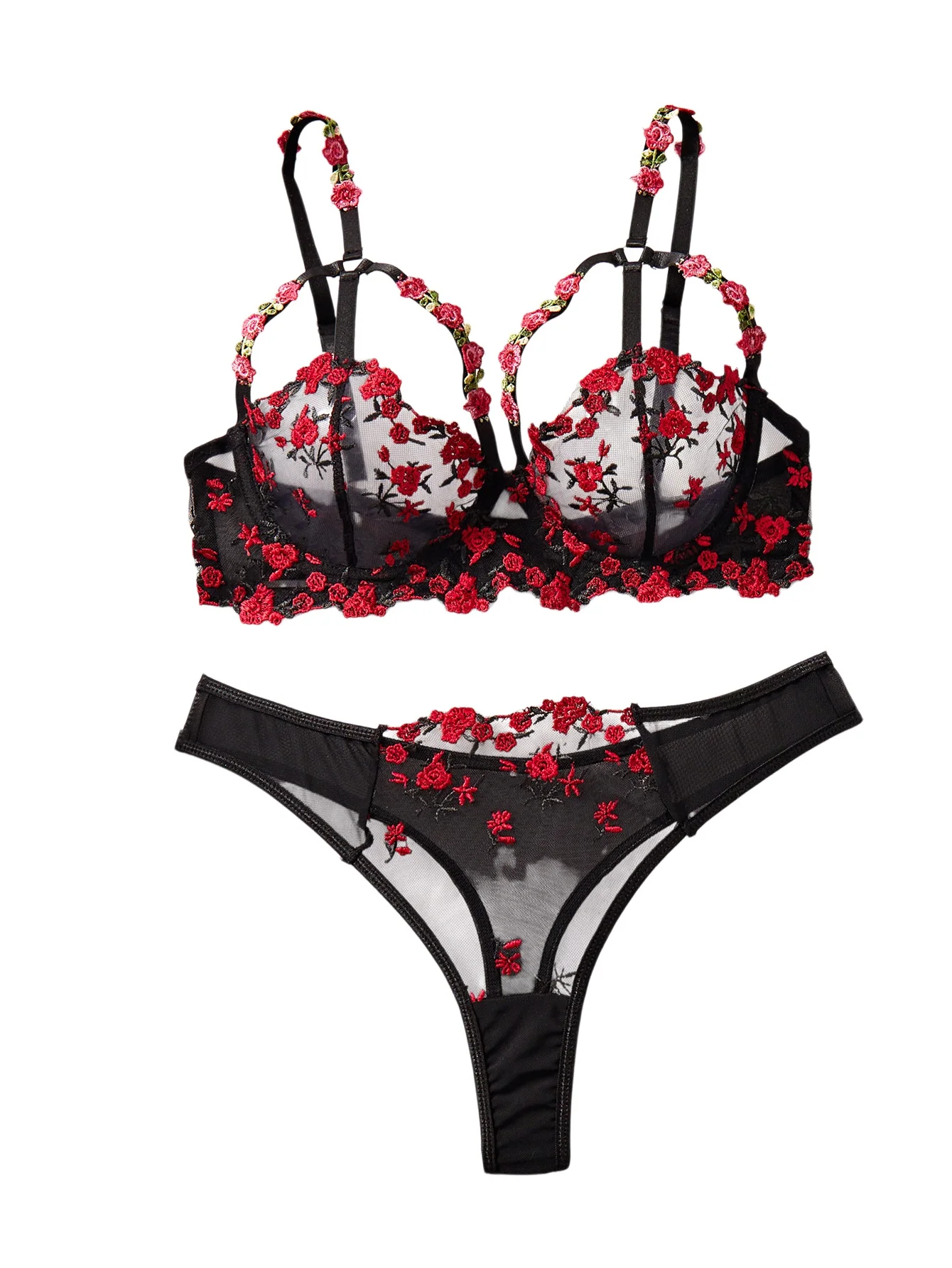 Embroidery Flower Bra Set French Lace Girls Sexy Women Bralette Transparent Thong Underwear Bras Lingerie Panties Sets
Embroidery Flower Bra Set French Lace Girls Sexy Women Bralette Transparent Thong Underwear Bras Lingerie Panties Sets