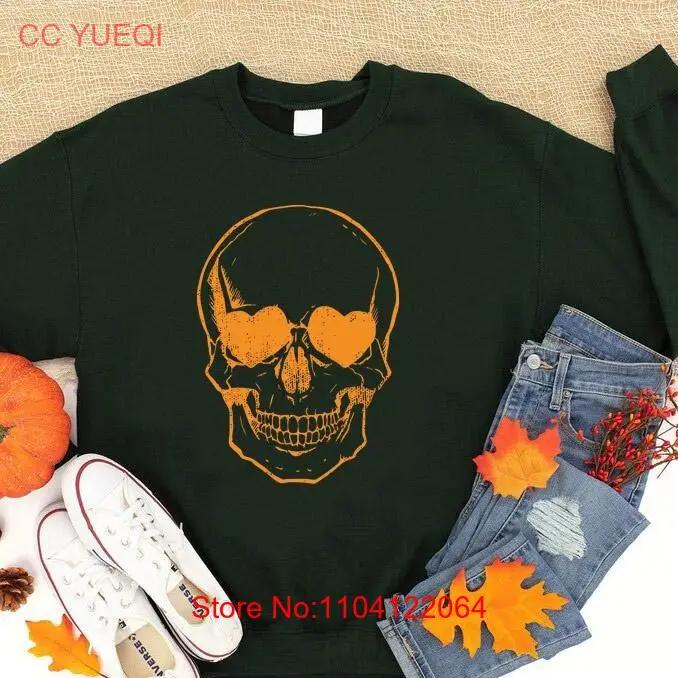 Женская футболка Skull SweaT на Хэллоуин с сердечками и глазами в готическом стиле для подруги, жуткий сезон, с длинными или короткими рукавами
Женская футболка Skull SweaT на Хэллоуин с сердечками и глазами в готическом стиле для подруги, жуткий сезон, с длинными или короткими рукавами
