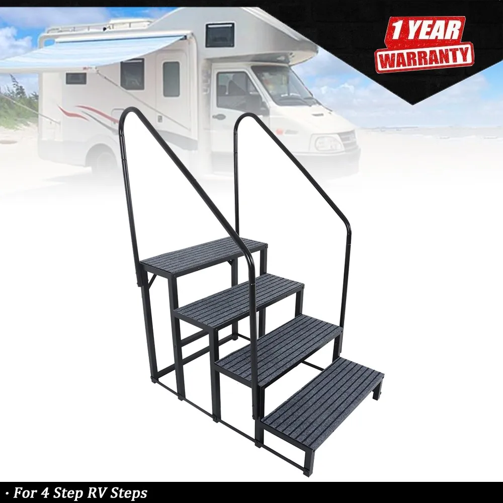 4 Step RV Steps with 2 Handrails w/Step Mat 660 lbs Load Capacity Hot Tub Steps
4 Step RV Steps with 2 Handrails w/Step Mat 660 lbs Load Capacity Hot Tub Steps