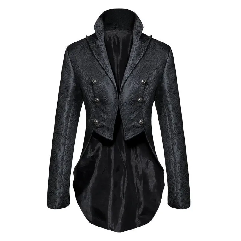 Medieval Large Size Retro Suit Mid-Length Punk Men's Gothic Embroidered Double-Breasted Bla Tuxedo for Women Autumn
Medieval Large Size Retro Suit Mid-Length Punk Men's Gothic Embroidered Double-Breasted Bla Tuxedo for Women Autumn