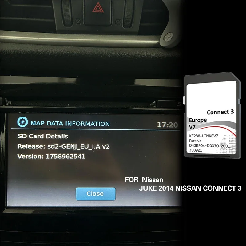 for JUKE 2014 CONNECT3 V7 SD Card Navigation Portugal Romania Sat Nav Card 
for JUKE 2014 CONNECT3 V7 SD Card Navigation Portugal Romania Sat Nav Card