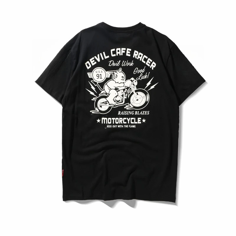 TEDMAN Lucky Ghost Little Devil Motorcycle Ameka Pure Cotton Motorcycle Men's Short-sleeved Half-sleeved Base T-shirt
TEDMAN Lucky Ghost Little Devil Motorcycle Ameka Pure Cotton Motorcycle Men's Short-sleeved Half-sleeved Base T-shirt