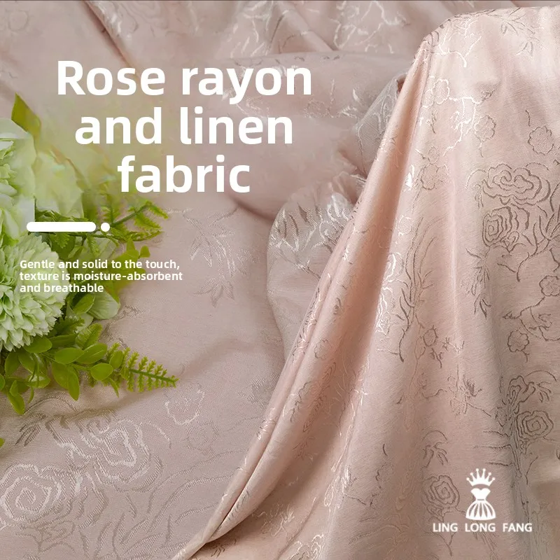 Розовая льняная жаккардовая ткань для весеннего Ummer, новый китайский стиль, Cheongsam Hanfu, костюм, дизайнерская одежда, ткань для шитья своими руками
Розовая льняная жаккардовая ткань для весеннего Ummer, новый китайский стиль, Cheongsam Hanfu, костюм, дизайнерская одежда, ткань для шитья своими руками