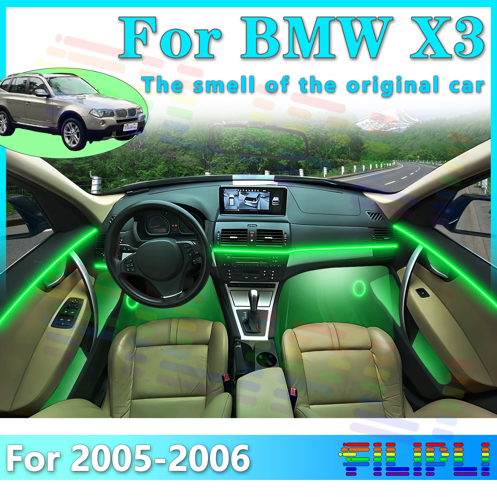 FILIPLI для BMW X3 E83, акриловая светодиодная лента для внутреннего освещения, 64 цвета, с приложением для создания отличной настройки привода и множественной освещения
FILIPLI для BMW X3 E83, акриловая светодиодная лента для внутреннего освещения, 64 цвета, с приложением для создания отличной настройки привода и множественной освещения