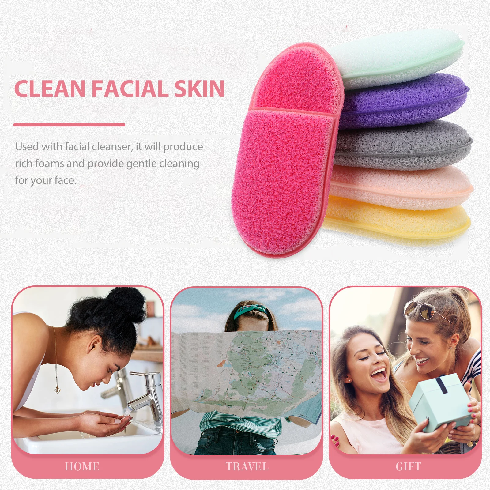 6Pcs Face Cleaning Sponges Soft Exfoliating Pads Safe for Sensitive Skin Long Lasting Facial Sponges Makeup Removal Pads
6Pcs Face Cleaning Sponges Soft Exfoliating Pads Safe for Sensitive Skin Long Lasting Facial Sponges Makeup Removal Pads