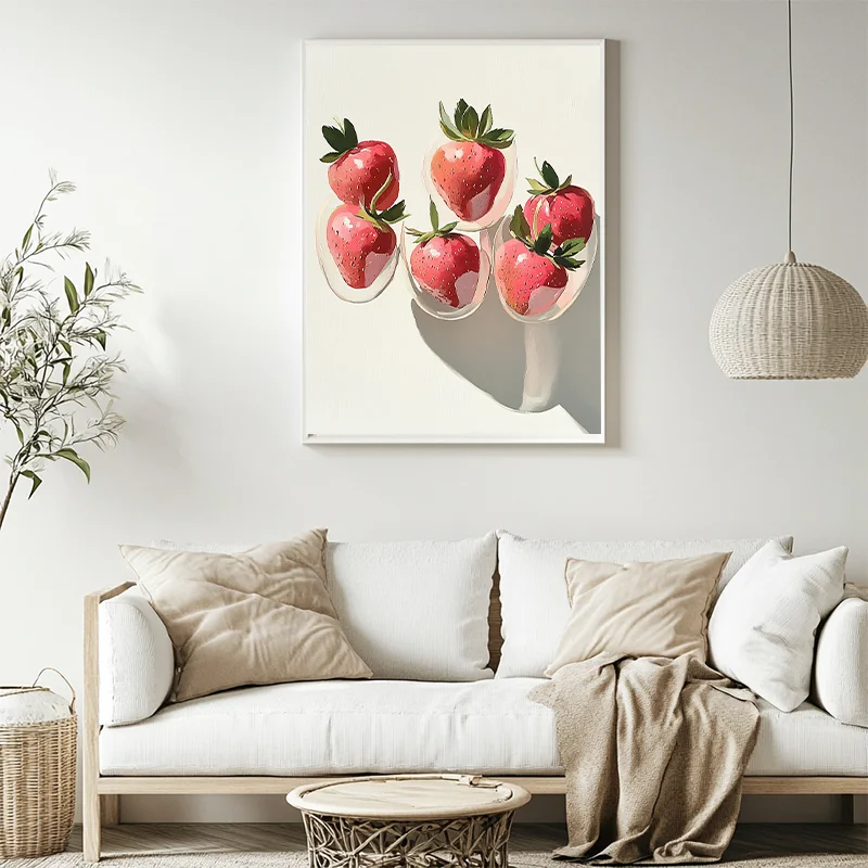 Cute Fresh Strawberry Art Painting Vibrant Colorful Design for Living Room Decor Hot Selling Home Wall Art
Cute Fresh Strawberry Art Painting Vibrant Colorful Design for Living Room Decor Hot Selling Home Wall Art