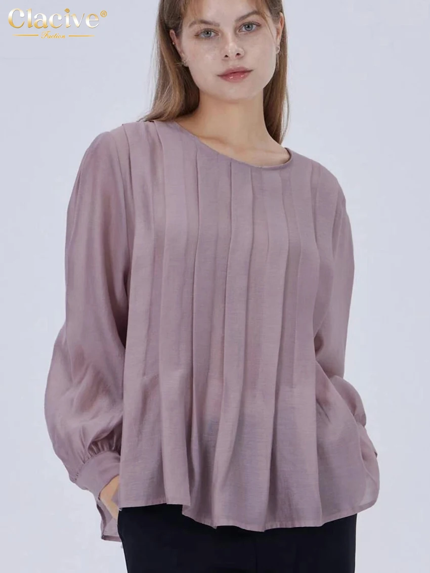 Clacive Fashion Loose Purple Women's Shirt 2025 Casual O-Neck Long Sleeve Shirts Elegant Classic Solid Top Female Clothing
Clacive Fashion Loose Purple Women's Shirt 2025 Casual O-Neck Long Sleeve Shirts Elegant Classic Solid Top Female Clothing